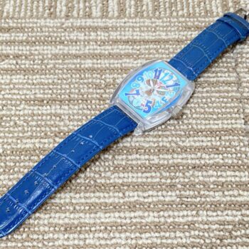 【中古】三浦jr　腕時計　ドクロ　アラビアブルー#2