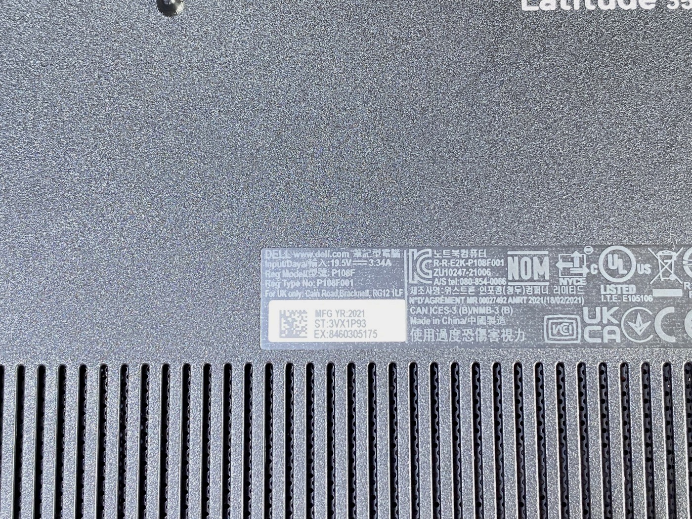 【中古・現状渡し】DELL Latitude 3520 P108F #6 - 画像 (6)