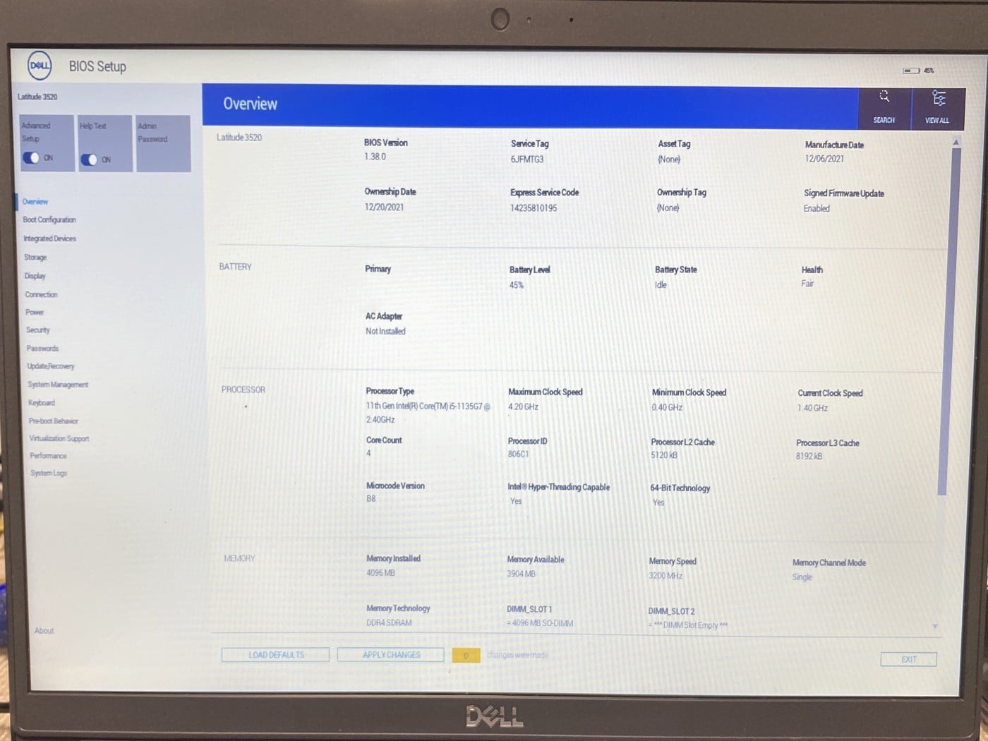 【中古・現状渡し】DELL Latitude 3520 P108F #6 - 画像 (7)