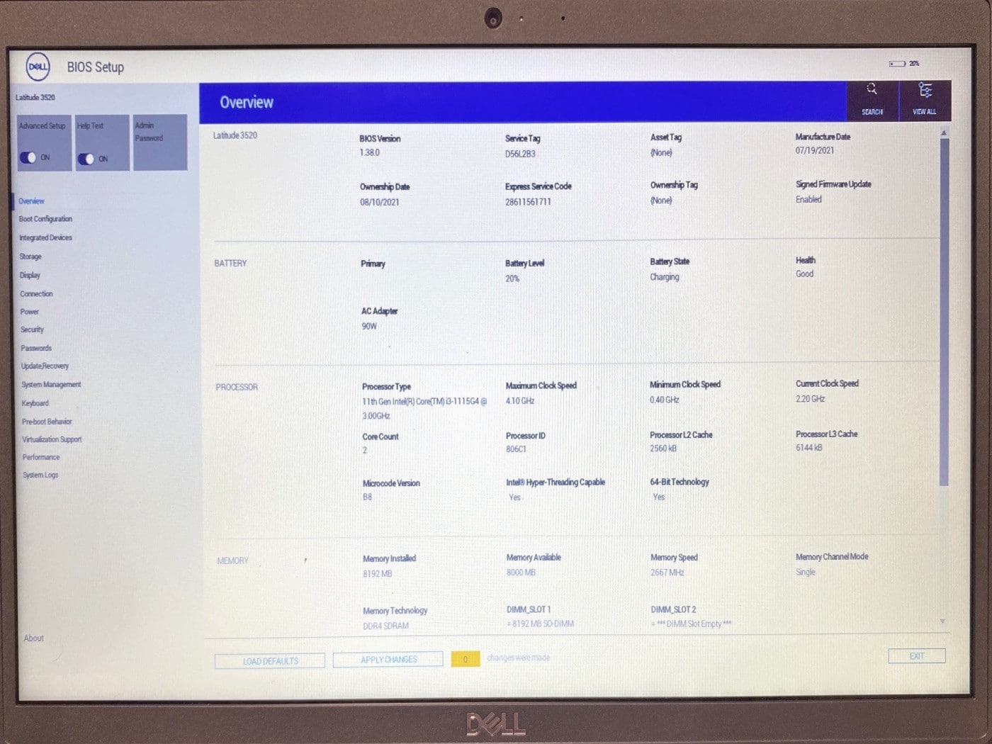 【中古・現状渡し】DELL Latitude 3520 P108F #12 - 画像 (7)