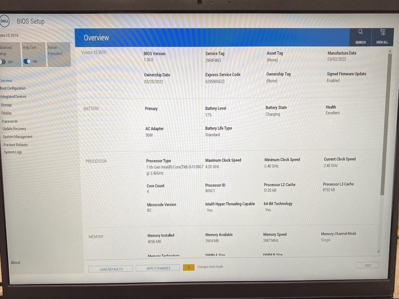 【中古・現状渡し】DELL Vostro 15 3510 P112F #2 - 画像 (8)