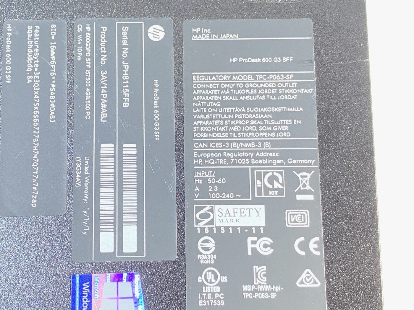 【中古・ジャンク】HP ProDesk 600 2台セット - 画像 (7)