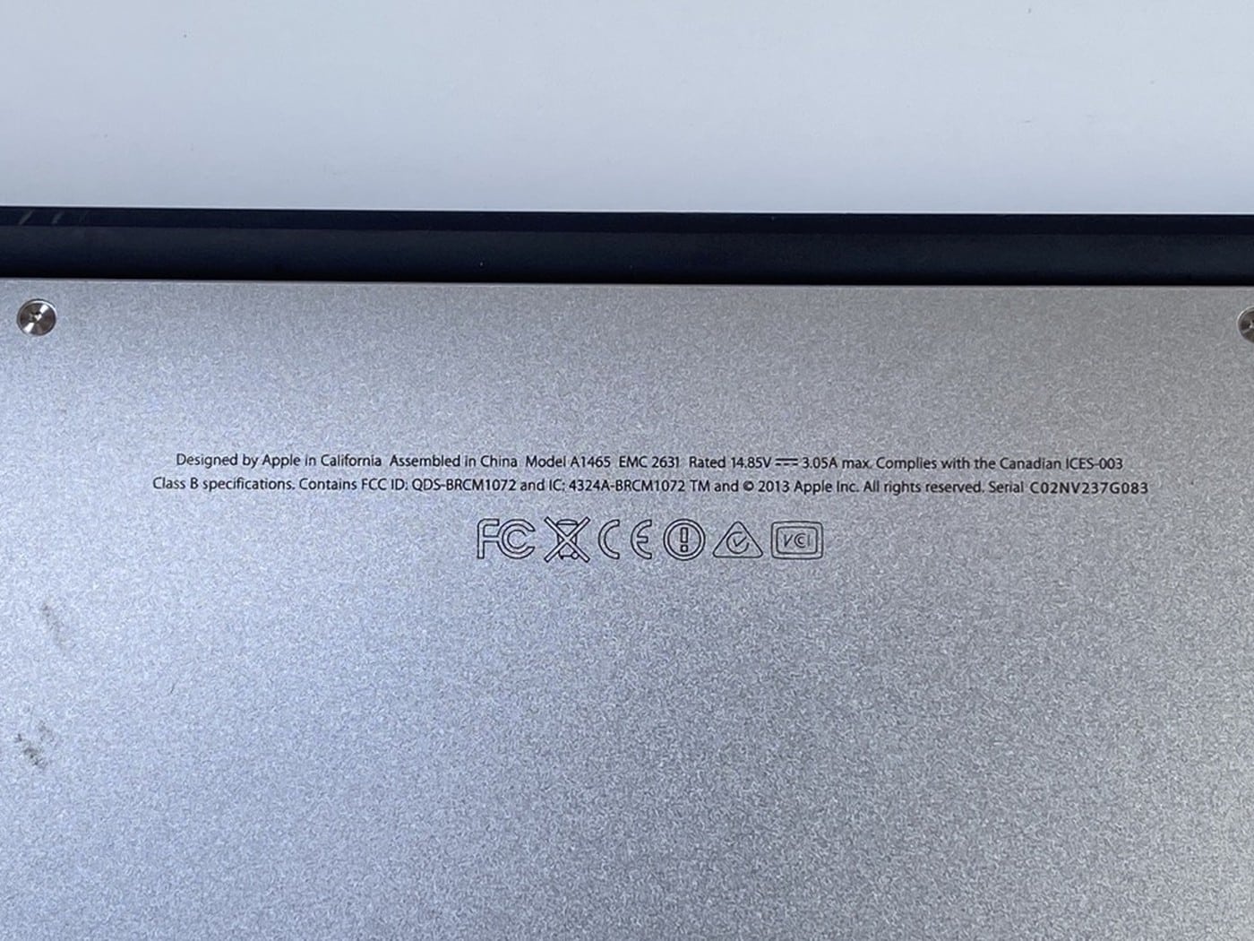 【中古・現状渡し】APPLE MacBook Air A1465 - 画像 (6)