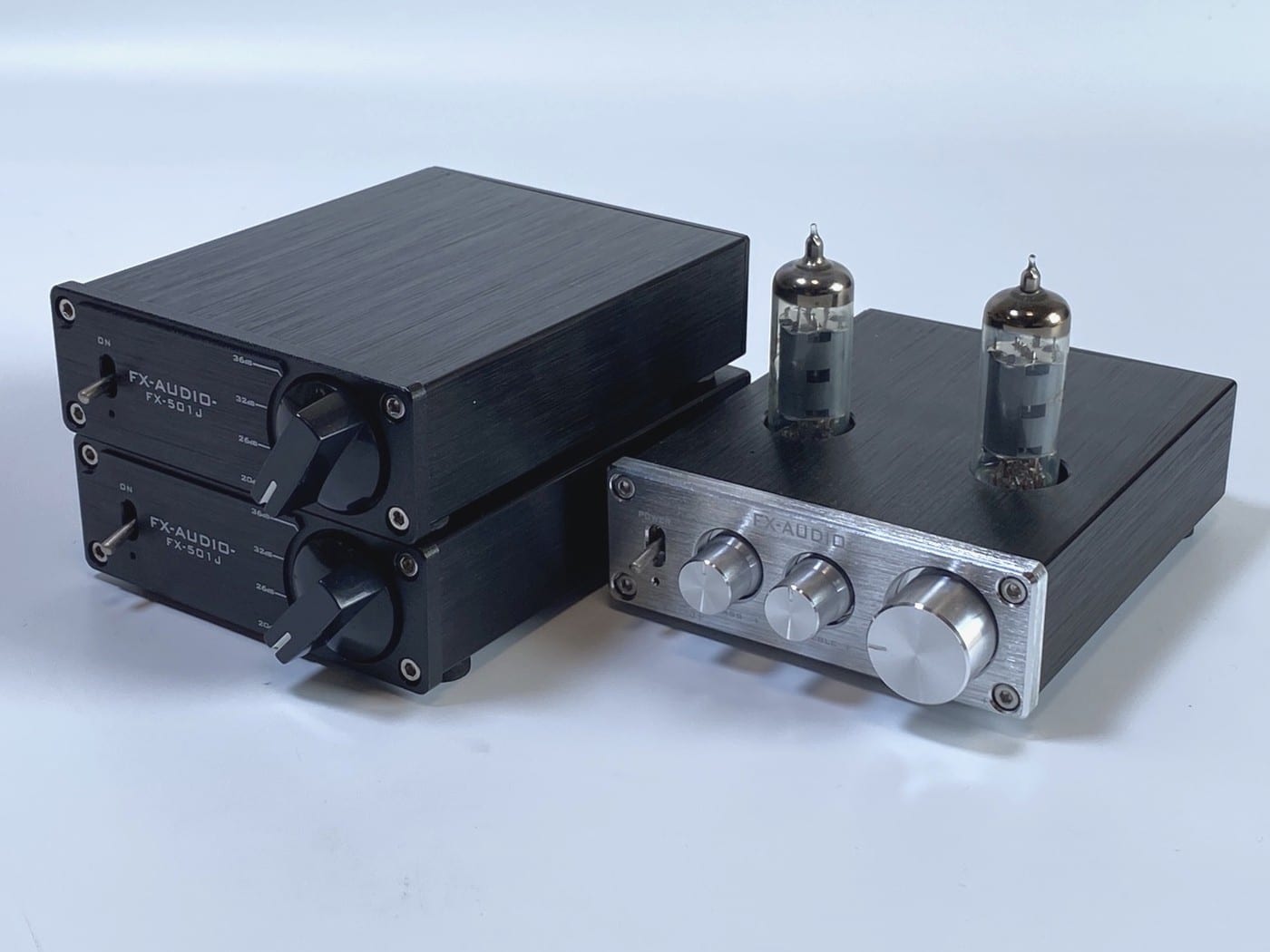【中古】FX-AUDIO TUBE-03J+ / FX-AUDIO FX-501J 2台セット