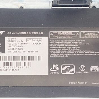 【中古】ACER VG240Y 液晶モニター - 画像 (4)