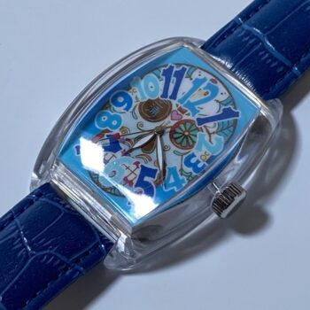【中古】フランク三浦 ドクロ アラビアブルー 腕時計 - 画像 (3)