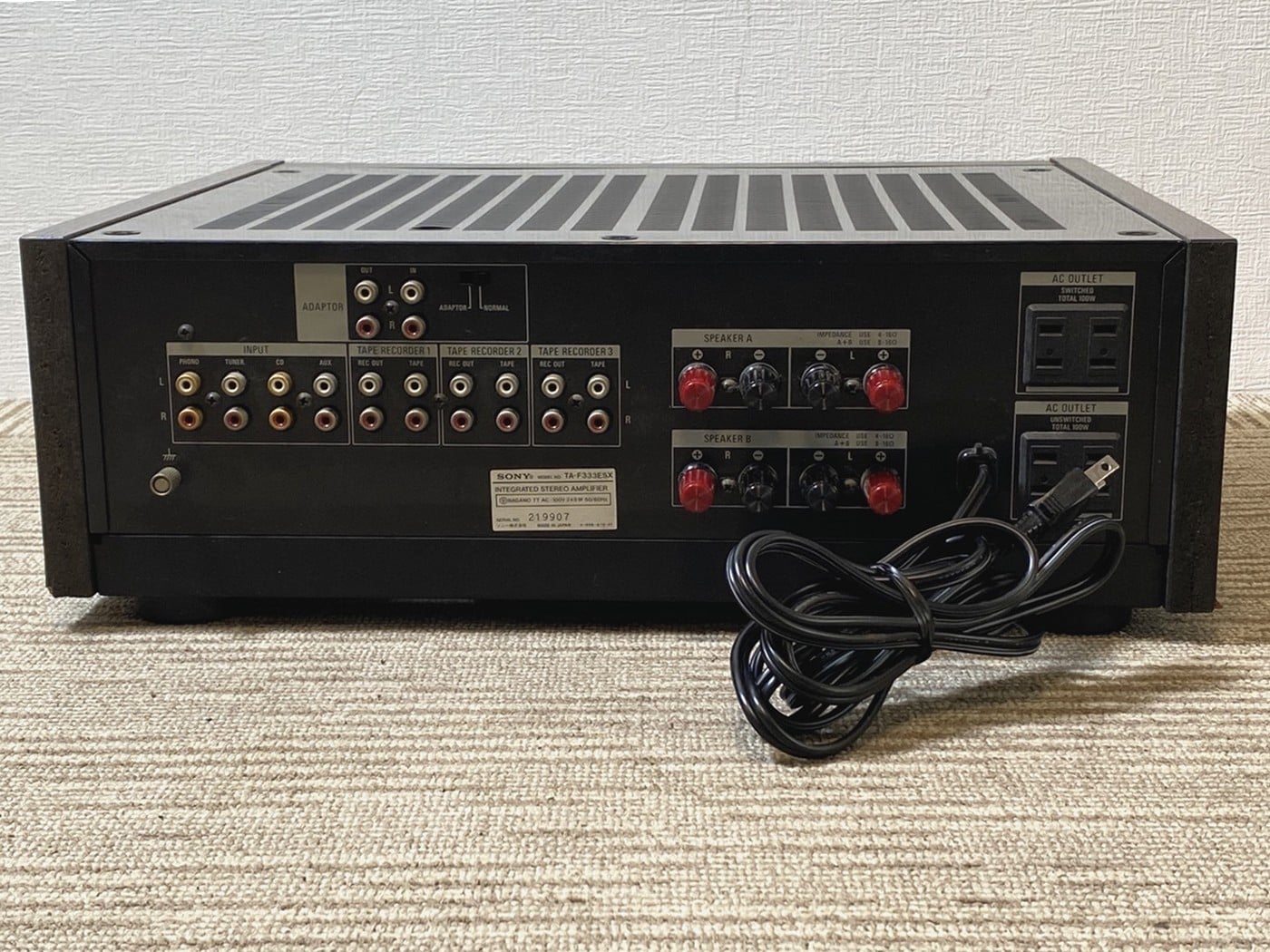 【中古・ジャンク】SONY TA-F333ESX プリメインアンプ - 画像 (8)