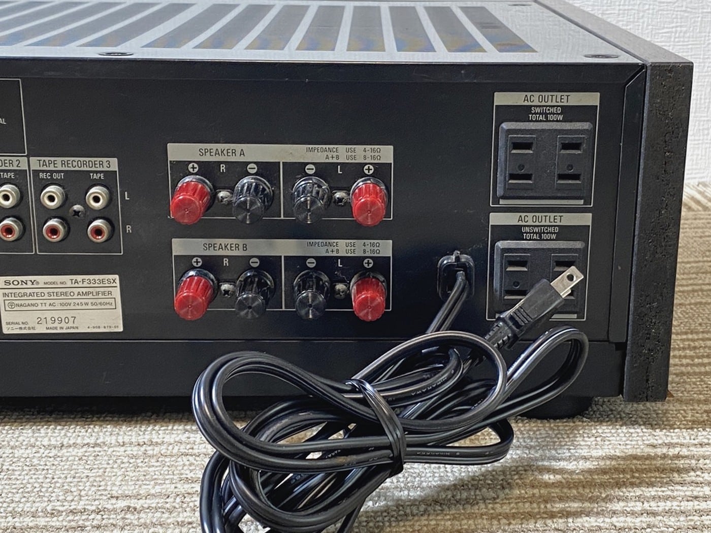 【中古・ジャンク】SONY TA-F333ESX プリメインアンプ - 画像 (10)