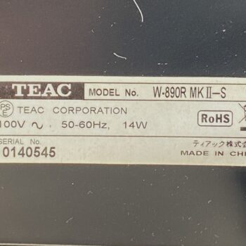 【中古・ジャンク】TEAC W-890R MKII カセットデッキ - 画像 (9)