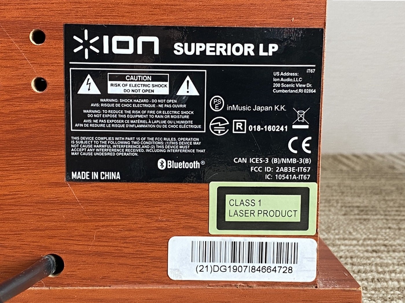 【中古・現状渡し】ION SUPERIOR LP LPプレーヤー - 画像 (7)