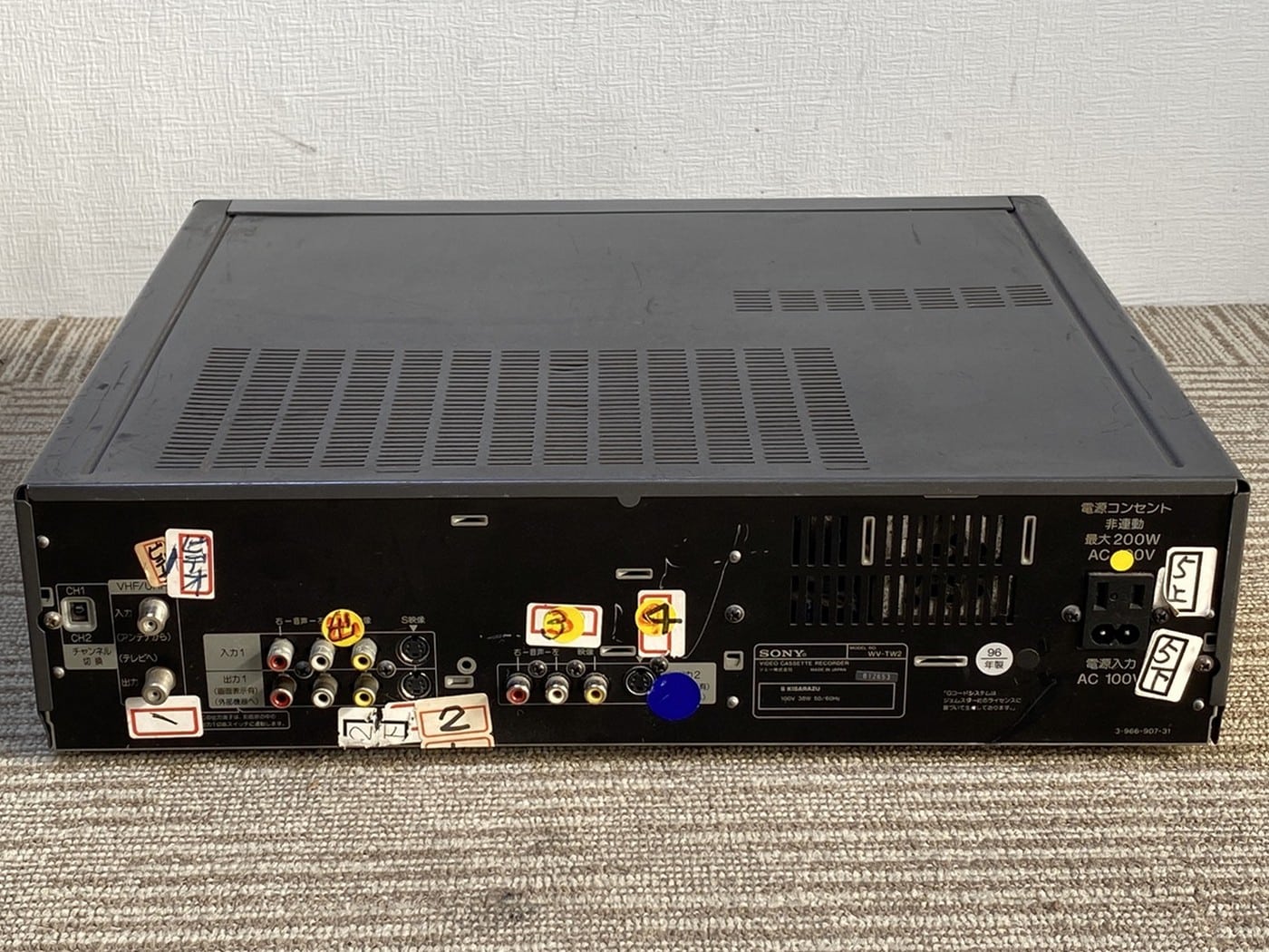 【中古・ジャンク】SONY WV-TW2 VHSデッキ - 画像 (6)